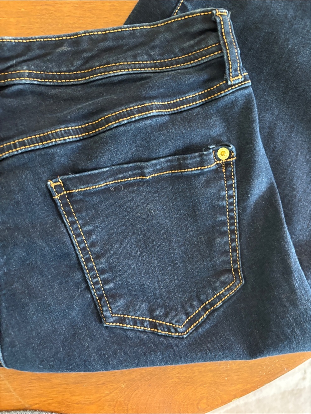 INC Denim Mid Rise Bermuda Dark Wash Jeans Size 10 - Picture 6 of 9